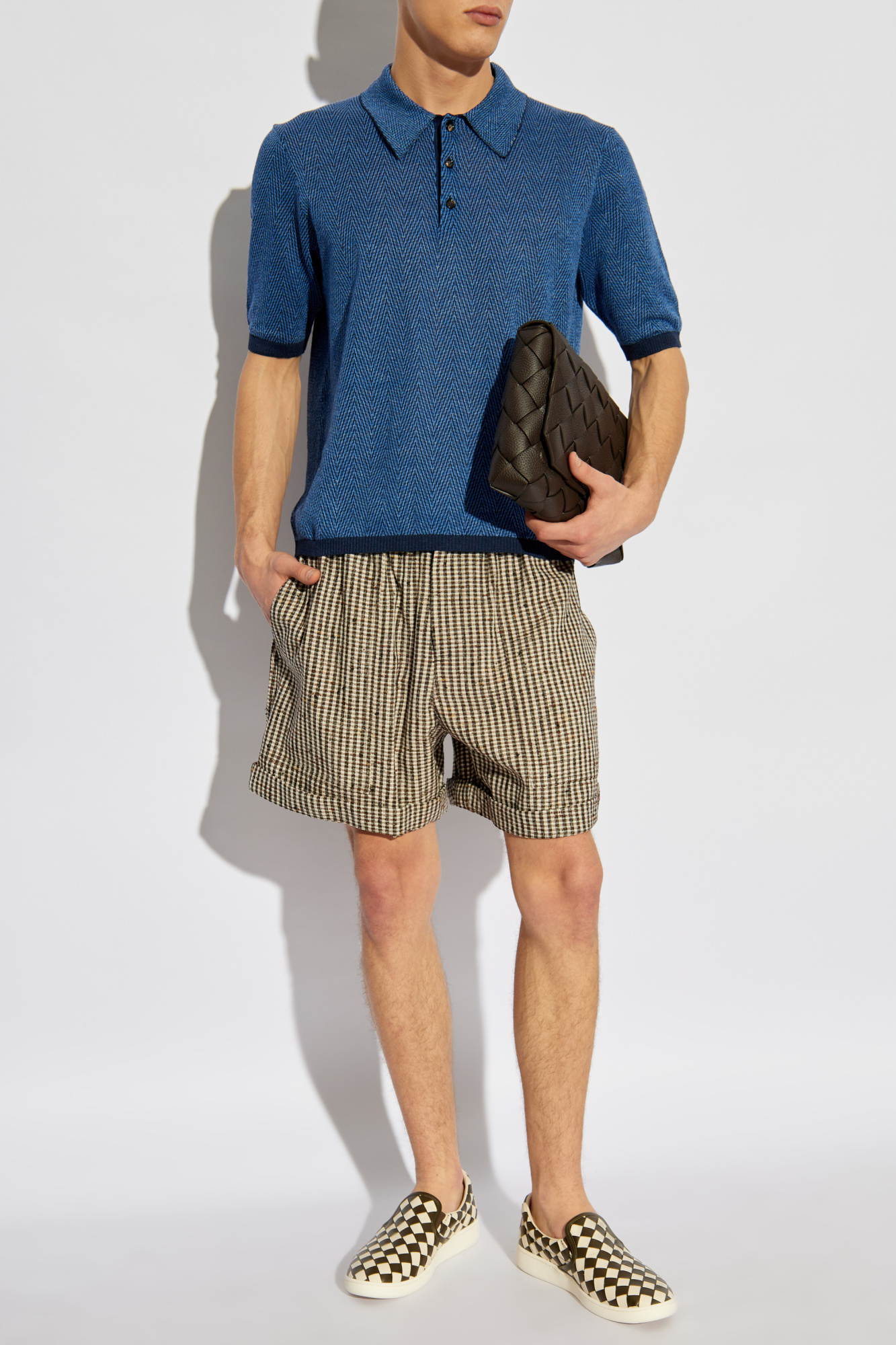 Bottega Veneta Plaid pattern shorts | Men's Clothing | Vitkac